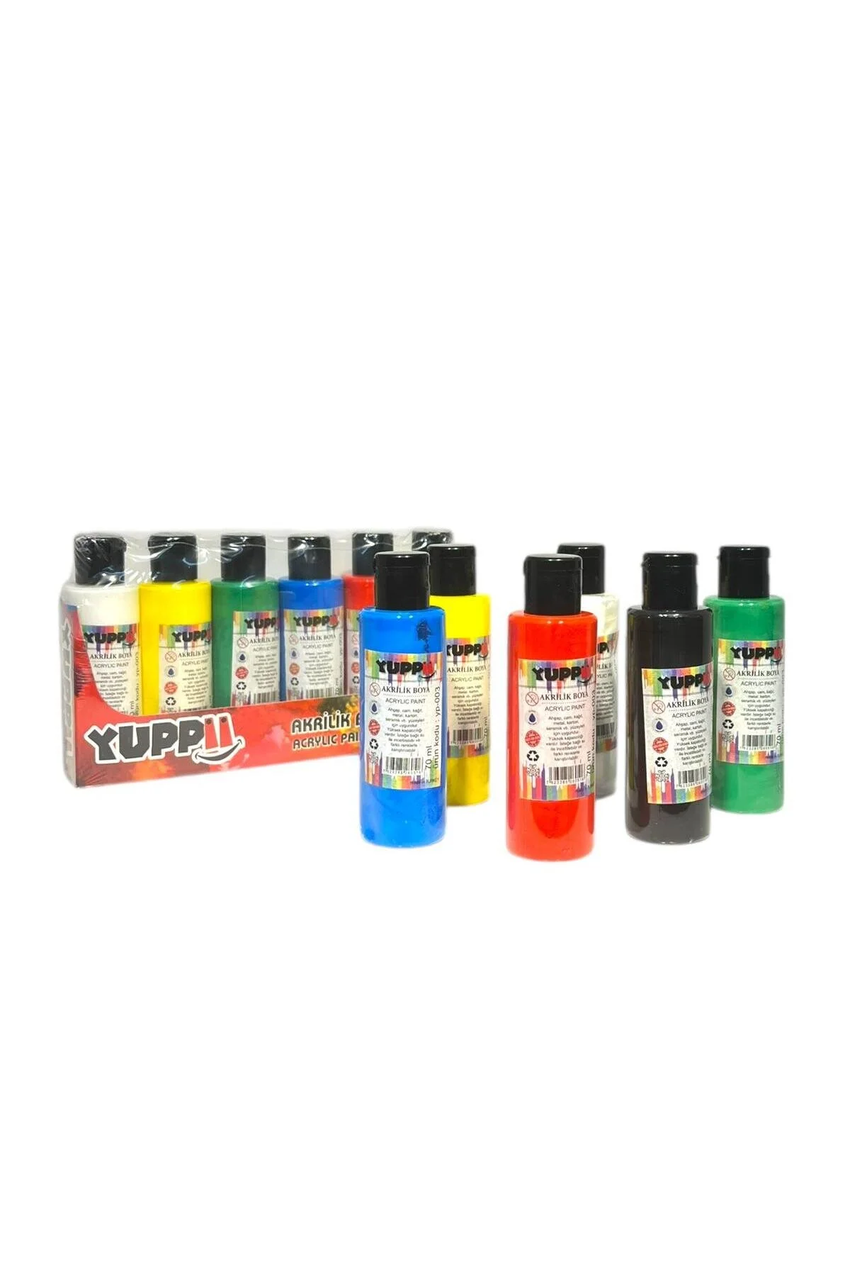 yuppi 6 RENK 70 ML AKRİLİK BOYA 